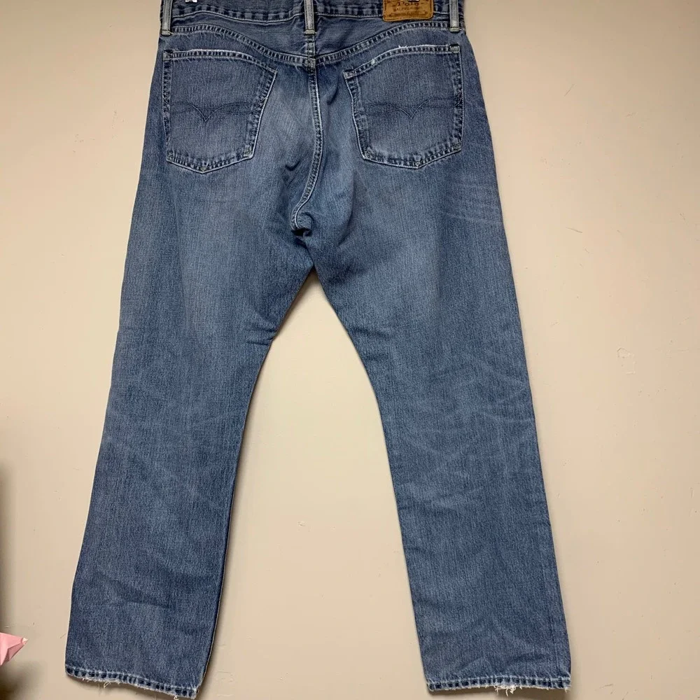 Polo Ralph Lauren Jeans Mens 36x30 Blue Good Authentic Dungarees Straight Leg